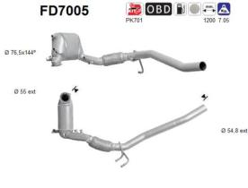  FD7005 - DPF VOLKSWAGEN GOLF V 1.9TDI 105