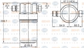 HELLA 8FT351192041 - FILTRO DESHIDRATANTE VW PASSAT/ AUD