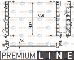 HELLA 8MK376712691 - RADIADOR RENAULT LAGUNA