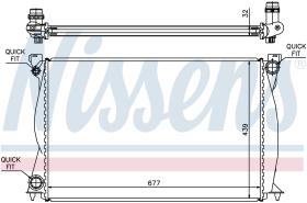 NISSENS 60231A - RADIADOR AUDI A 6 / S 6(C6)(04-)2.7