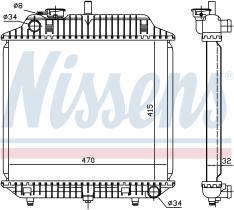NISSENS 62516 - RADIADOR MERCEDES MB 100 D(88-)2.4