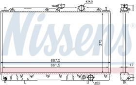 NISSENS 62830 - RADIADOR MITSUBISHI GALANT IV(E30)(