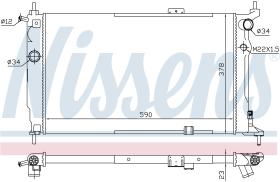 NISSENS 63252A - RADIADOR VAUXHALL ASTRA F(91-)1.4
