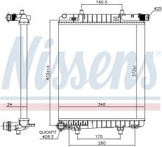 NISSENS 636016 - RADIADOR CITROEN C1 II(14-)1.2 VTI