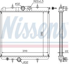 NISSENS 63708A - RADIADOR PEUGEOT 206(2)(98-)1.4 I 1