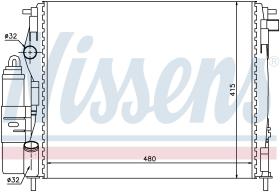 NISSENS 63773 - RADIADOR RENAULT CLIO II(01-)1.2 I