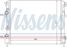 NISSENS 637931 - RADIADOR RENAULT CLIO II(98-)1.4 I