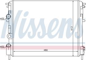 NISSENS 63809 - RADIADOR RENAULT CLIO II(98-)1.6 I