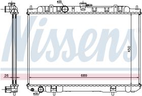  68705A - RADIADOR NISSAN X-TRAIL(T30)(01-)2.