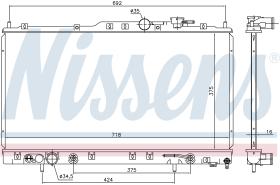 NISSENS 69481 - RADIADOR MITSUBISHI GALANT VI(EA2-6