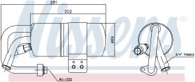 NISSENS 95505 - RECEIVER DRYER FORD FIESTA V(CBK)(0
