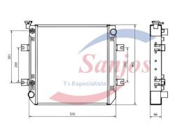 SANJOS SJ0014865 - RAD. NISSAN FORKLIFT 2.5 T, MEDIDAS PANAL: 400*432*32