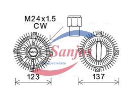  SJ0080111 - CLUTCH, RADIATOR FAN  FORD, TRANSIT BUS (FD_ _,