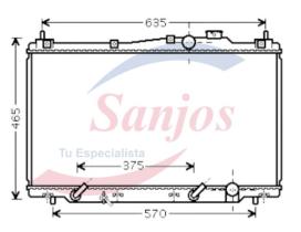  SJ0013298 - Radiador HONDA Stream 1.7 / 2.0 01-