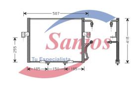 SANJOS SJ0020944 - Condensador KIA Sportage (K00) 2.0/2.0 TD 94-03