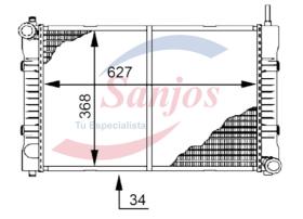 SANJOS SJ0012433 - RADIADOR MERCEDES T2(86-)609 D