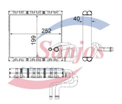 SANJOS SJ0060127 - EVAPORADOR MERCEDES (906) SPRINTER 06- // VW (2E_, 2F_) CRAF