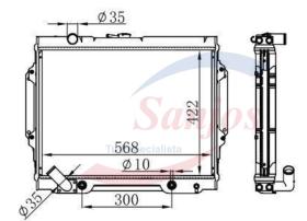 SANJOS SJ0014706 - RADIADOR MITSUBISHI PAJERO I 3.0 V6 88-90 / PAJERO II 3.0 V