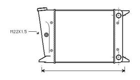  SJ0013150 - RADIADOR VW GOLF I 430*322*32