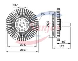  SJ0080302 - CLUTCH, RADIATOR FAN -- MERCEDES-BENZ, 100 PLATFO