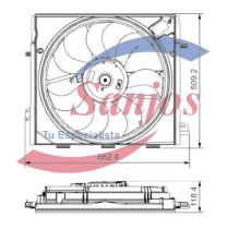 SANJOS SJ0070894 - VENTILADOR RENAULT ESPACE V (JR) 1.6 TCE, 1.8 TCE, 1.6 DCI 1