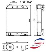 SANJOS SJ5218800 - TRACTOR EBRO 6100/6120/6125, RADIADOR