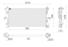 MAHLE CR2631000P - RADIADOR PREMIUM COMERCIAL LIGERO F