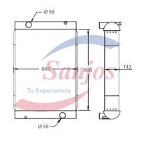 SANJOS SJ0015382 - RADIADOR VOLVO SHOVEL L-120 L60G, L60H, L70G, L90G, L90H, L1