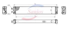 SANJOS SJ0015405 - RADIADOR SUPLEMENTAR AUDI A4 (8W2, 8WC, B9) 1.4 / 2.0 TFSI /