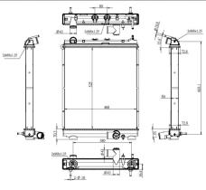SANJOS SJ0015419 - RADIADOR MITSUBISHI CANTER / FUSO - AUTOMATICO
