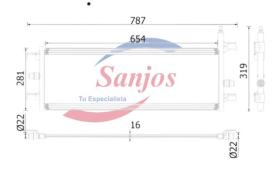 SANJOS SJ0015432 - RADIADOR DE BAIXA TEMPERATURA BMW 2 (F45) 225 XE PLUG-IN-HYB