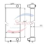 SANJOS SJ0015445 - RADIADOR KOMATSU WHEEL LOADER WA200-6 / WA200PX-6 / WA250-6