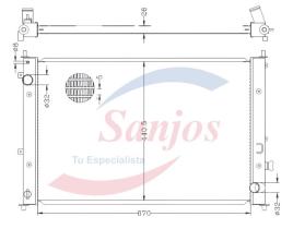 SANJOS SJ0015446 - RADIADOR HONDA CIVIC X 1.0 VTEC / 1.5 VTEC 17-