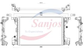 SANJOS SJ0015453 - RAD. MERCEDES CLASSE GLA 2.0D M/AT 02.20-