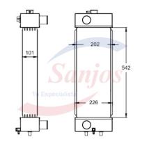 SANJOS SJ0015463 - RADIADOR KOMATSU EXCAVATOR PC50MR-2