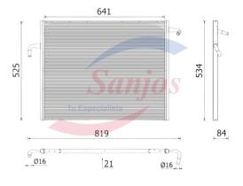 SANJOS SJ0015481 - RADIADOR VOLVO XC60