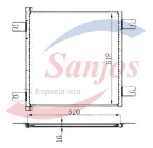 SANJOS SJR0010049 - RAD.AGUA DAF 95XF 97-05 C/SUP