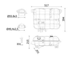 MAHLE CRT251000S - DEPOSITO EXPANSION RENAULT/VOLVO