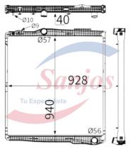 SANJOS SJ0015591 - RAD. SCANIA CITYWIDE (940*928*40)