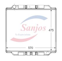 SANJOS SJ0015599 - RADIADOR JCB BACKHOE LOADER 3CX, 4CX, 4CN, 4C