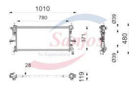 SANJOS SJ0015652 - RAD. FIAT | DUCATO 28 (2007) | 2.2 120 MULTIJET