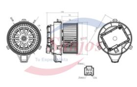 SANJOS SJ0460323 - VENT HABIT BMW SERIE 5/6/7/8 07.15-